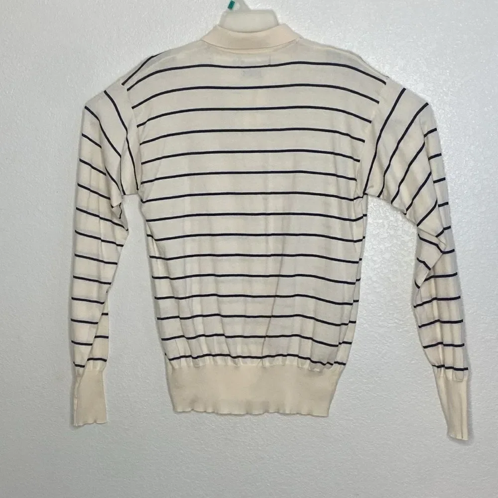 POLO Ralph Lauren Men’s Vintage Striped Long Sleeves Polo Size XL. Made in Italy - Picture 5 of 10